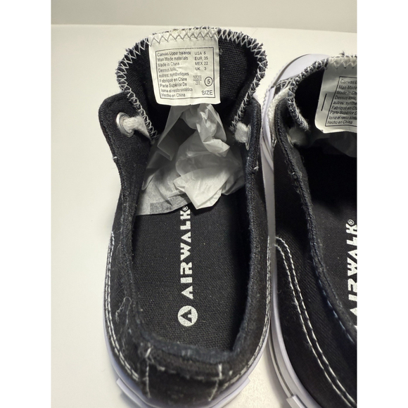 Airwalk Legacee Black & White Canvas Sneakers Lightweight Womens Size 5 New - Picture 9 of 10